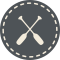 Grey Canoe Paddles Icon