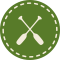 Green Canoe Paddles Icon