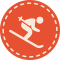 Orange Ski Icon