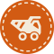 Orange Dump Truck Icon